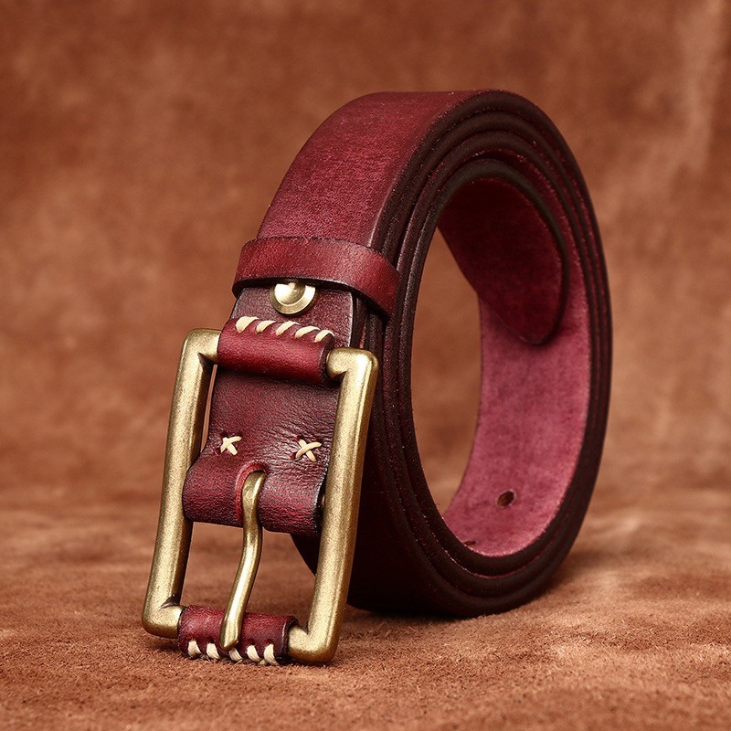 Мужской кожаный ремень Harold коричневый фото