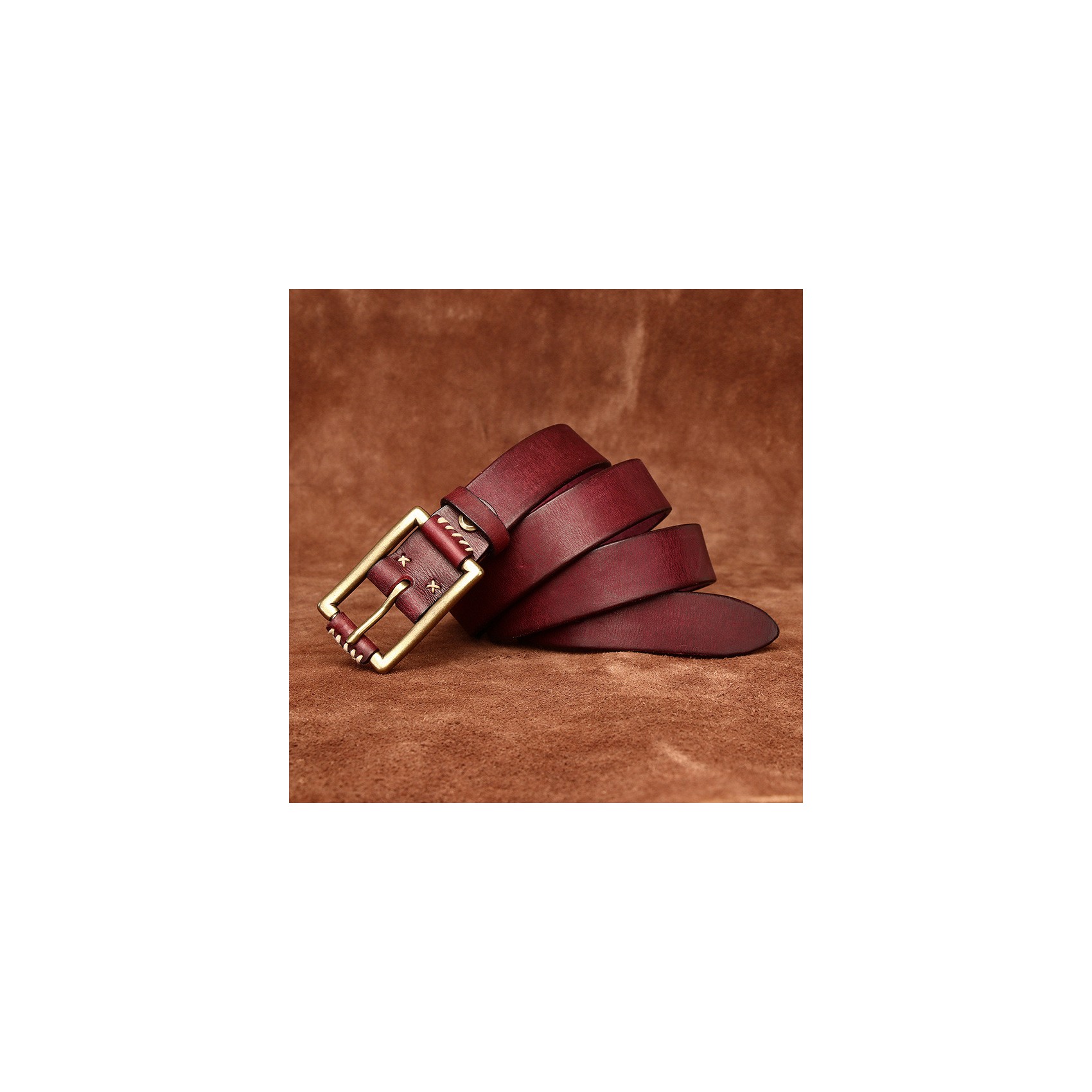 Чоловічий шкіряний ремінь Harold коричневий