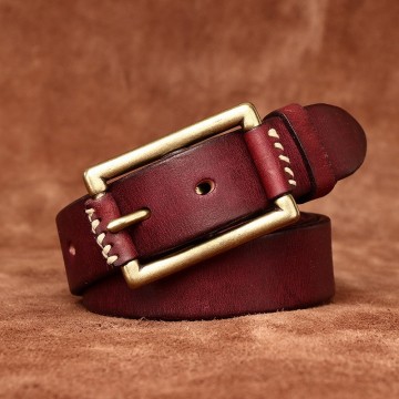 Чоловічий шкіряний ремінь Harold коричневий фото