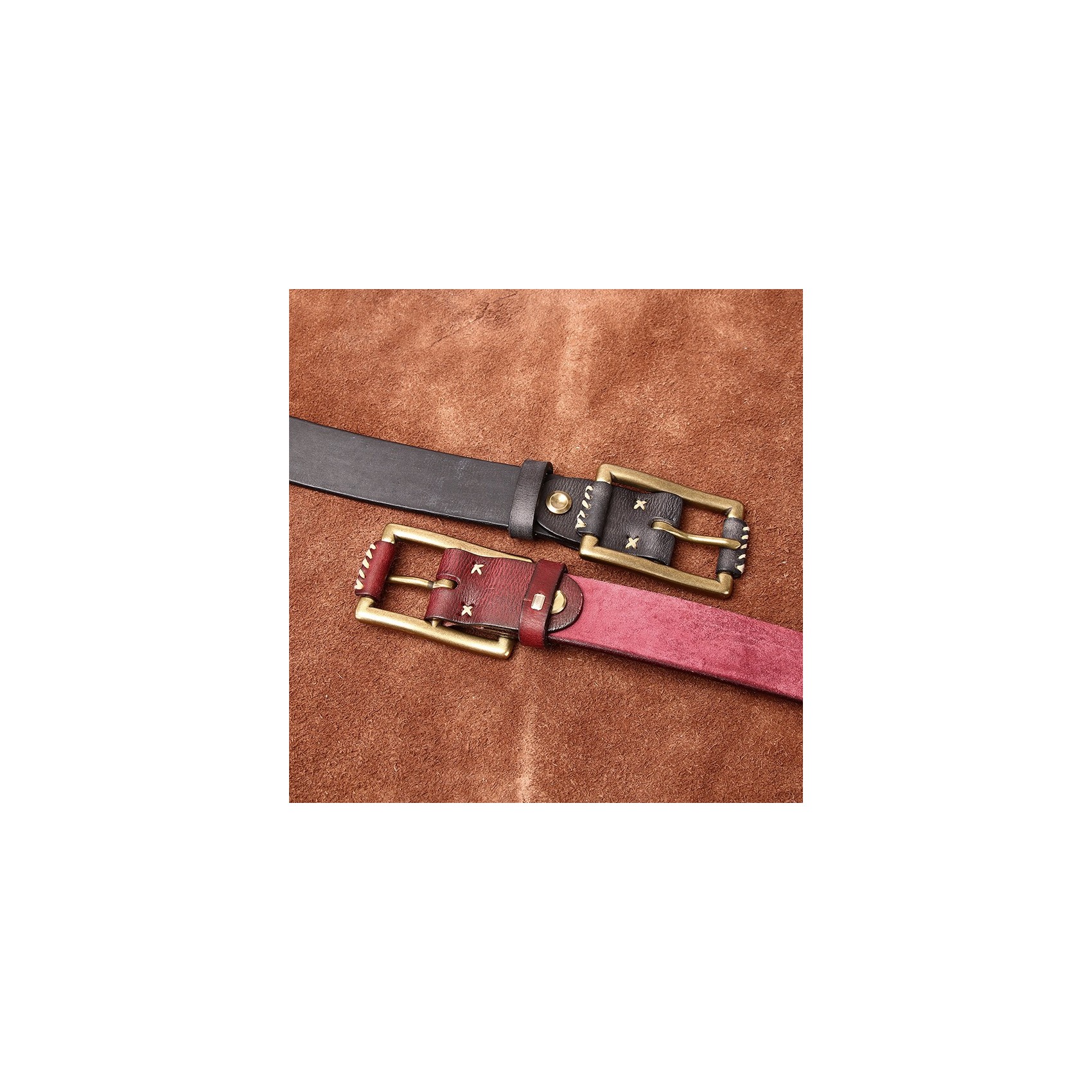 Чоловічий шкіряний ремінь Harold коричневий