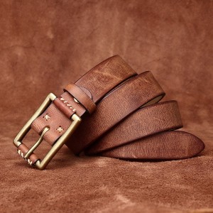 Чоловічий шкіряний ремінь Harold світло-коричневий