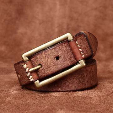 Мужской кожаный ремень Harold светло-коричневый фото