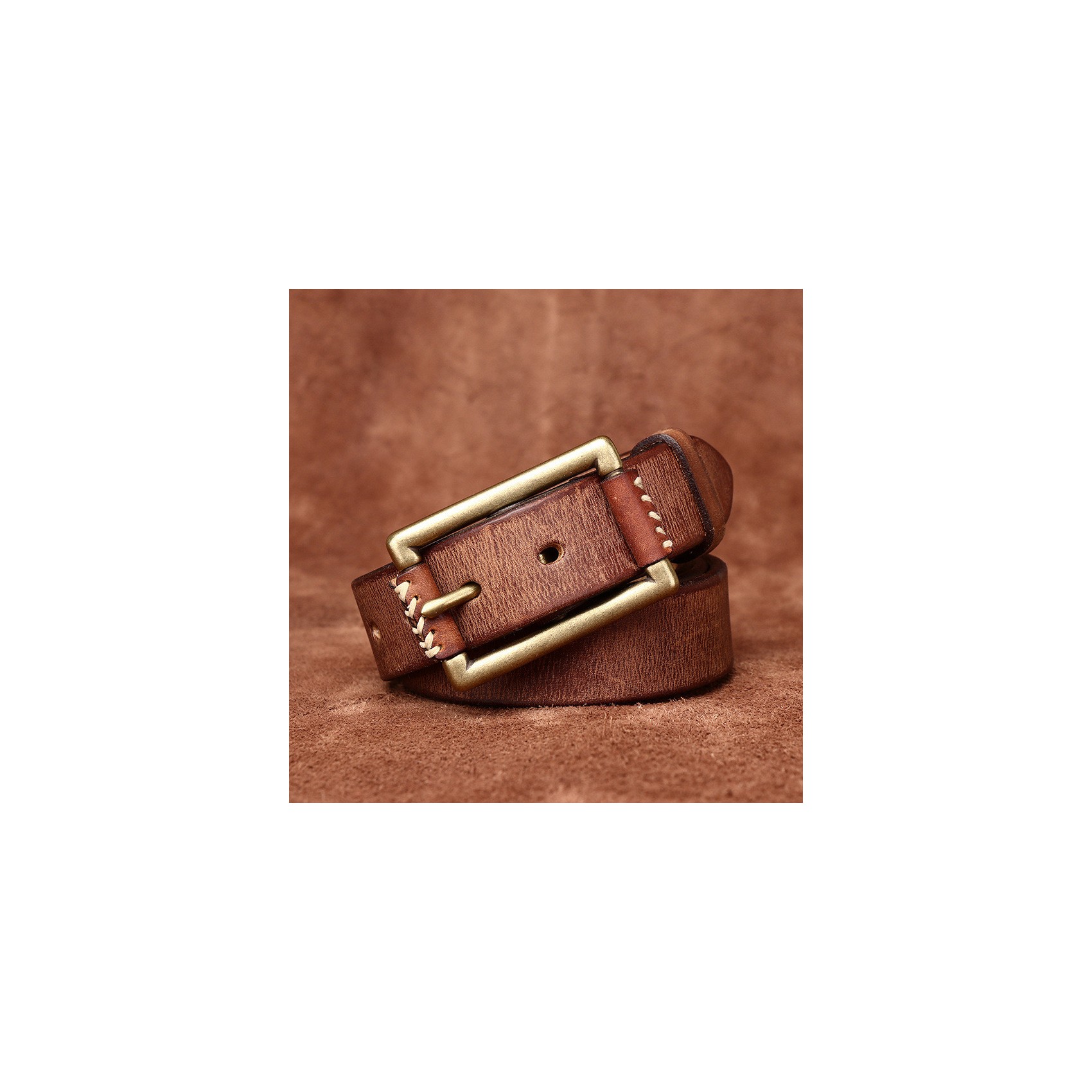 Мужской кожаный ремень Harold светло-коричневый