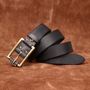 Чоловічий шкіряний ремінь Harold чорний