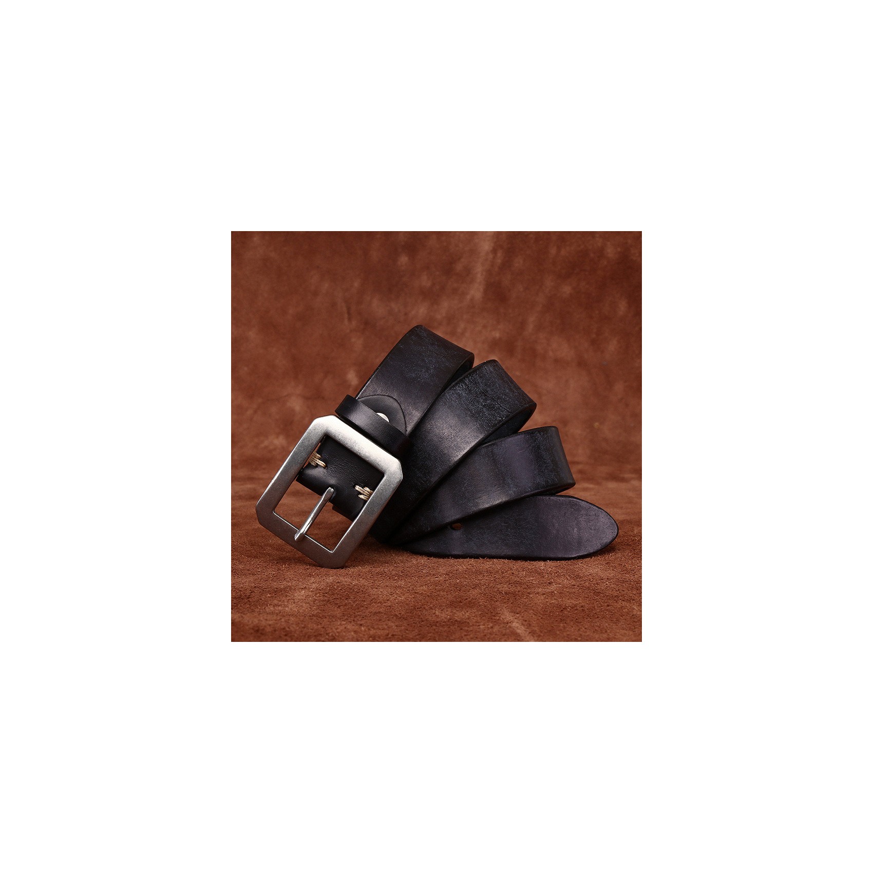 Чоловічий шкіряний ремінь Graham чорний