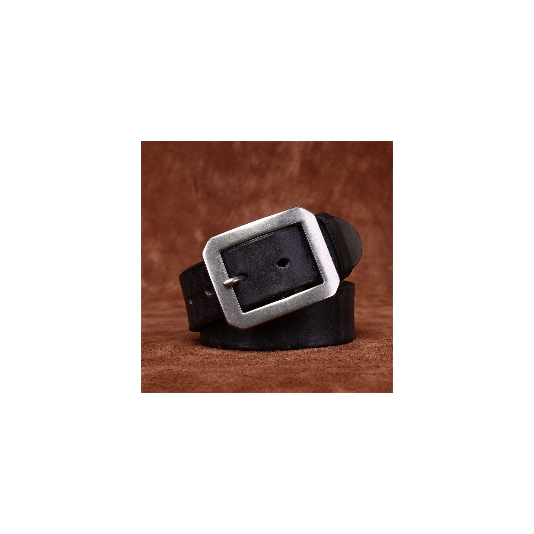 Мужской кожаный ремень Graham черный