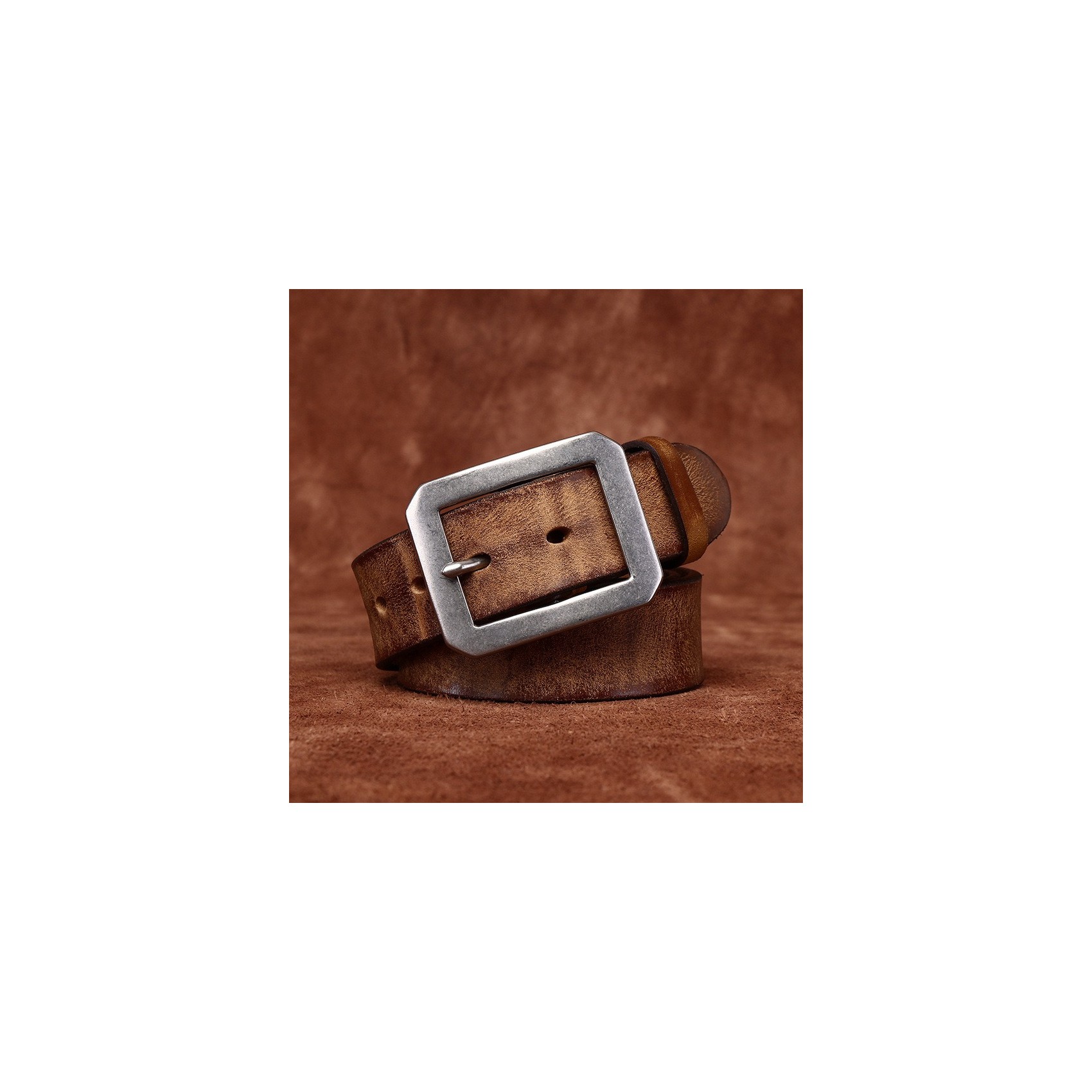 Чоловічий шкіряний ремінь Graham світло-коричневий