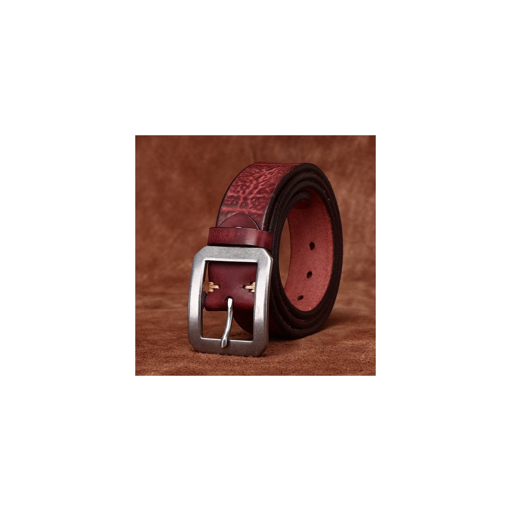 Чоловічий шкіряний ремінь Graham коричневий