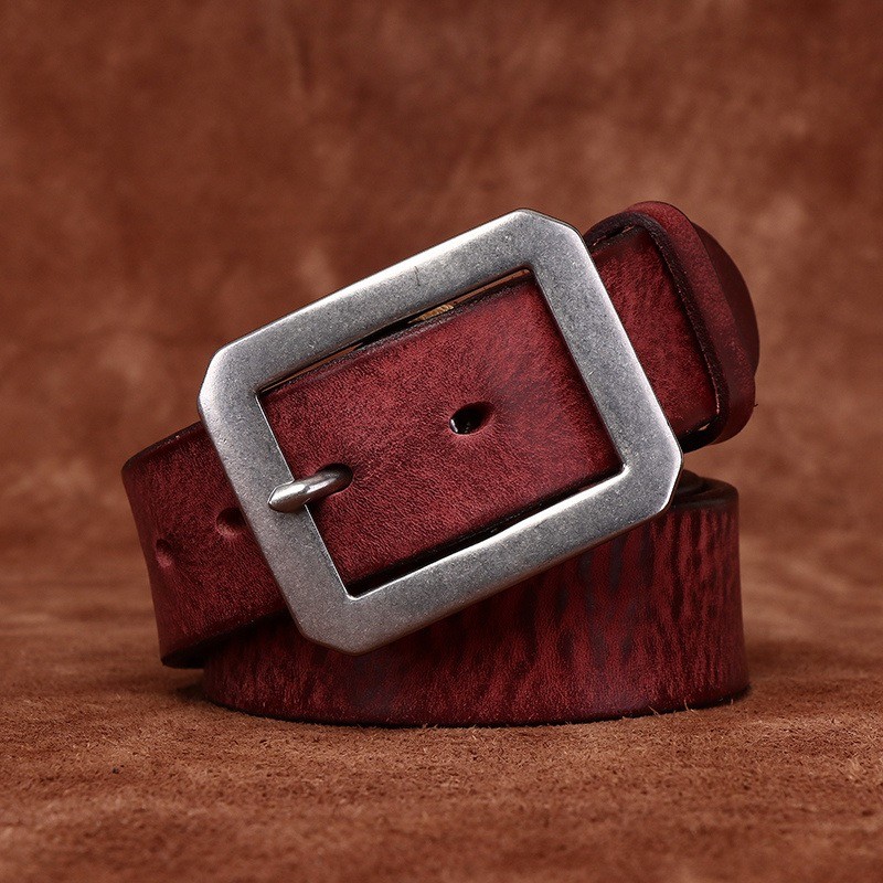 Мужской кожаный ремень Graham коричневый - 2 фото