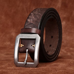 Чоловічий шкіряний ремінь Graham темно-коричневий