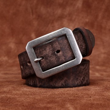 Мужской кожаный ремень Graham темно-коричневый фото