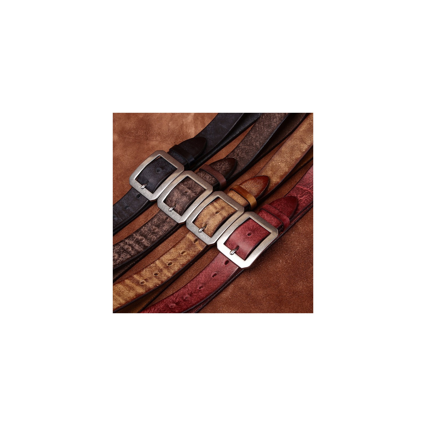 Чоловічий шкіряний ремінь Graham чорний