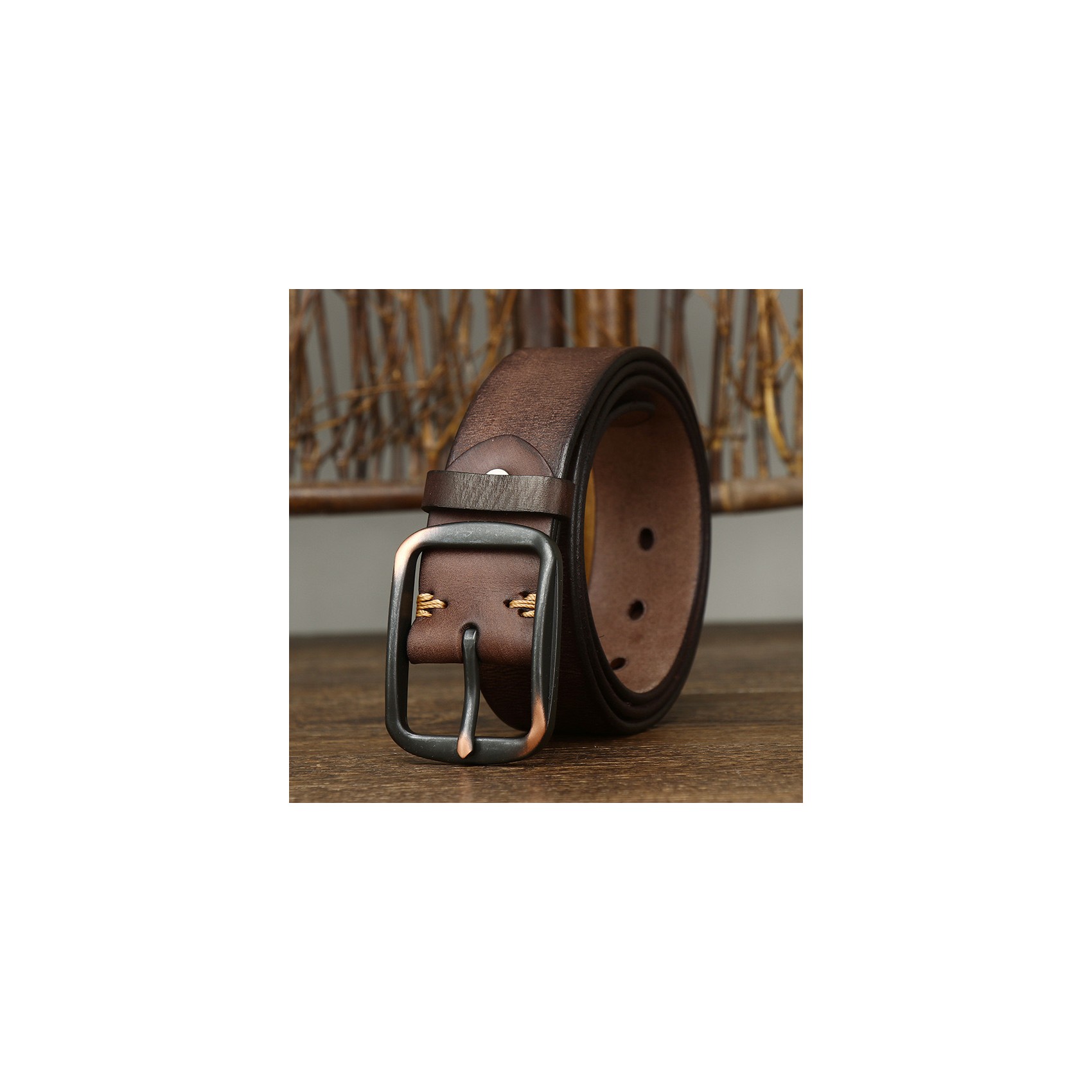 Мужской кожаный ремень Herbert коричневый