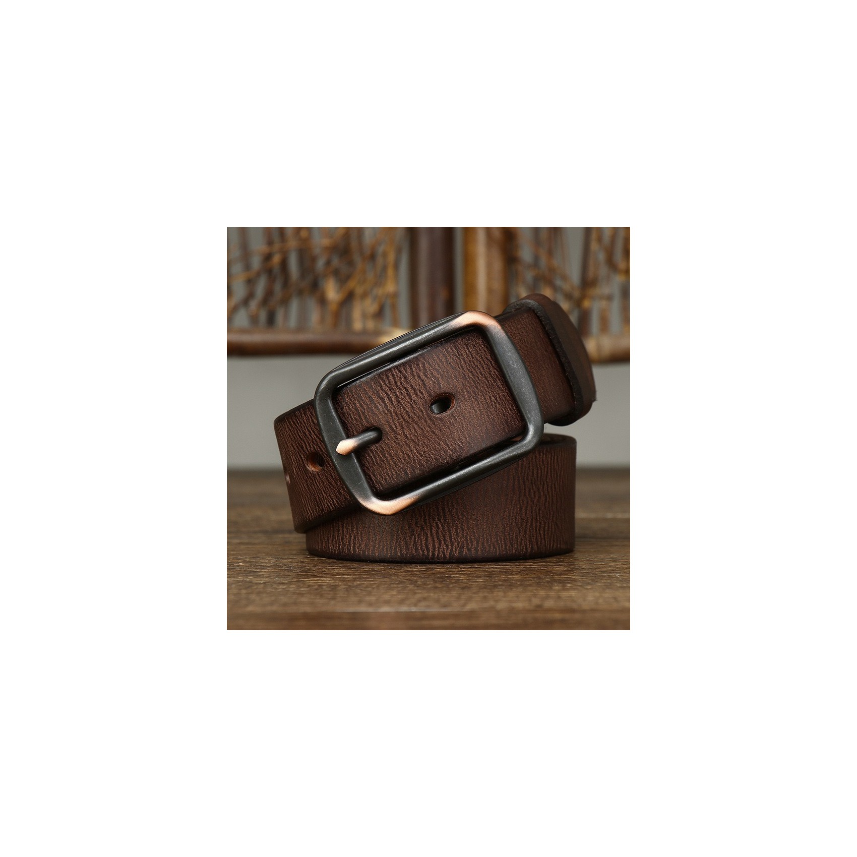 Мужской кожаный ремень Herbert коричневый