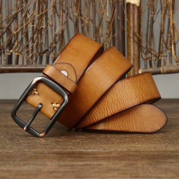 Мужской кожаный ремень Herbert светло-коричневый фото