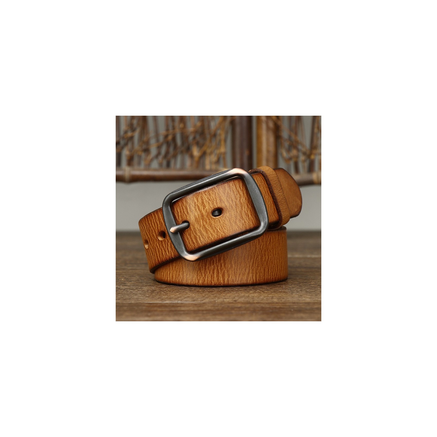 Мужской кожаный ремень Herbert светло-коричневый