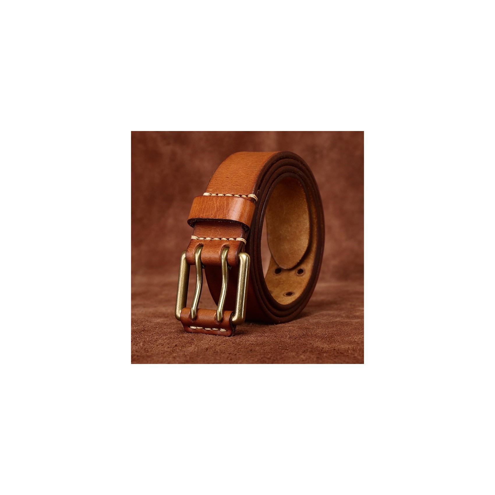 Мужской кожаный ремень Lydford светло-коричневый