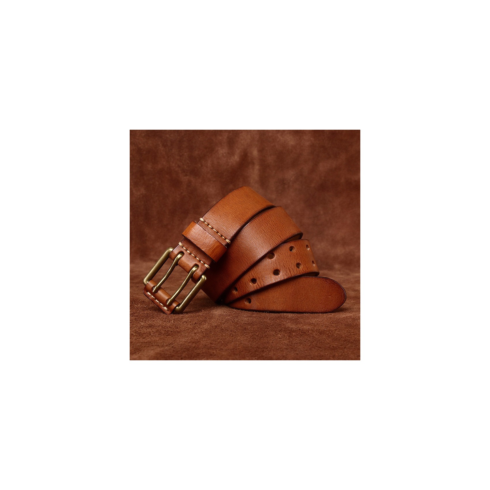 Мужской кожаный ремень Lydford светло-коричневый