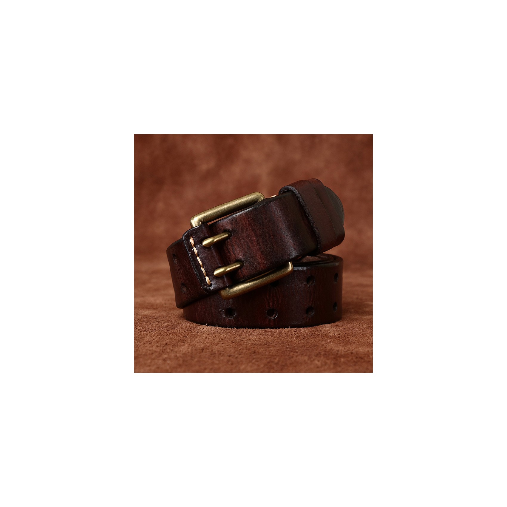 Мужской кожаный ремень Lydford темно-коричневый