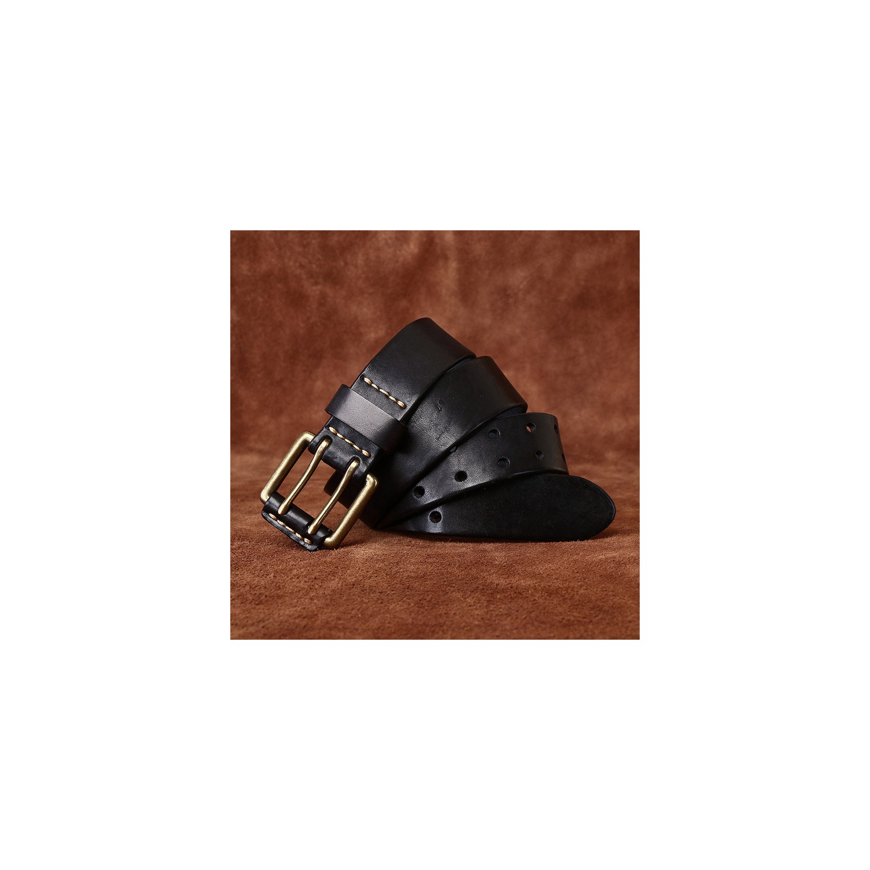 Мужской кожаный ремень Lydford черный