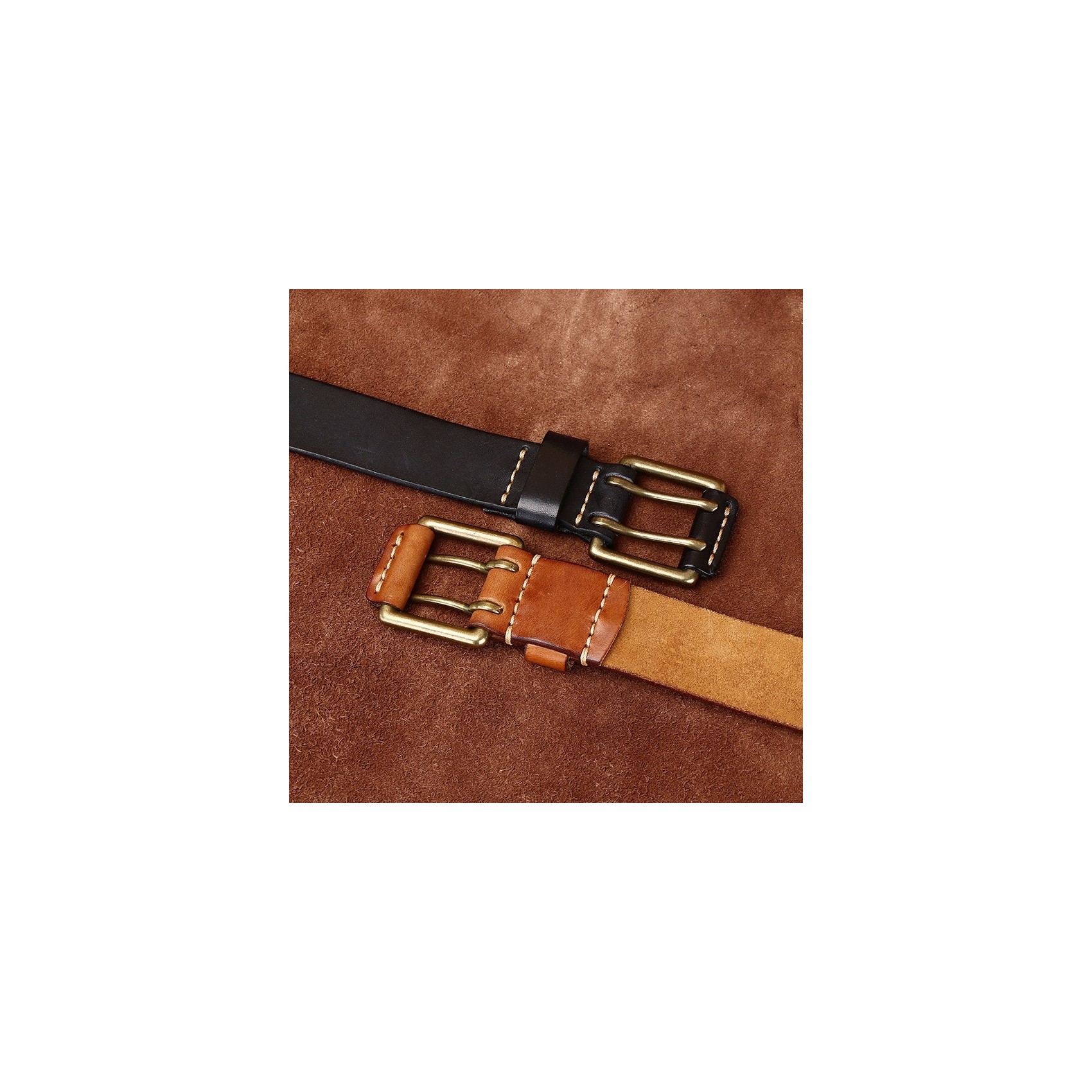 Чоловічий шкіряний ремінь Lydford чорний