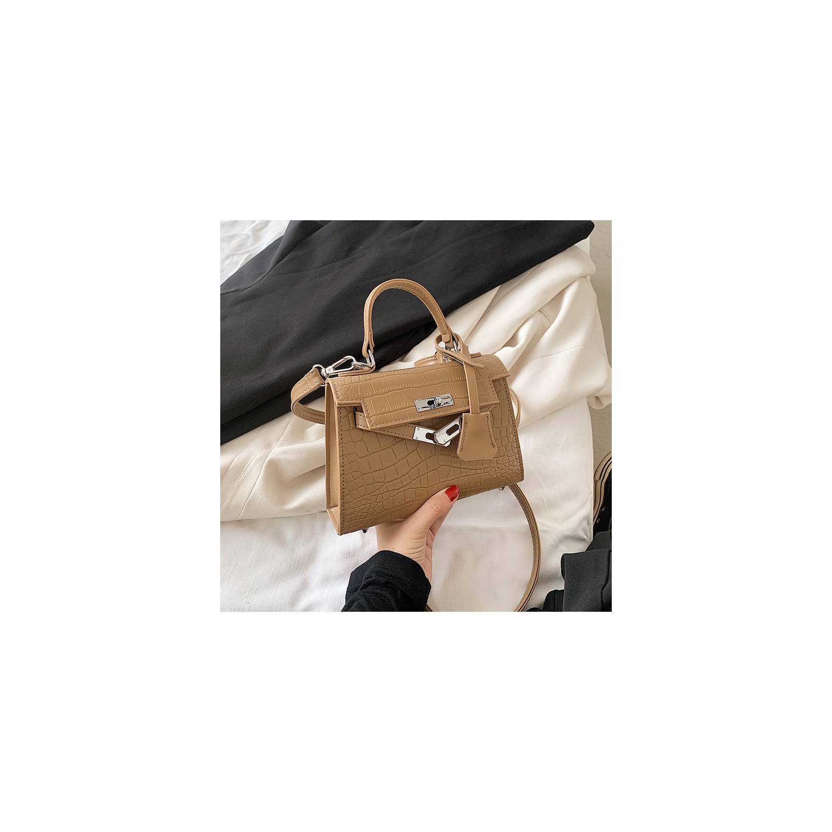 Женская сумка с экокожи Cristal светло-коричневая