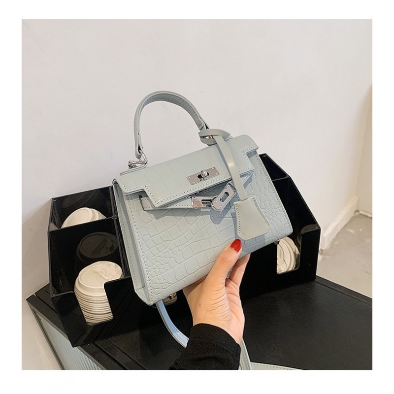 Женская сумка Cristal серо-голубая - 3 фото