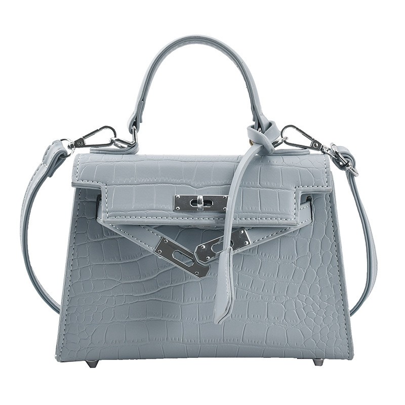 Женская сумка Cristal серо-голубая - 4 фото