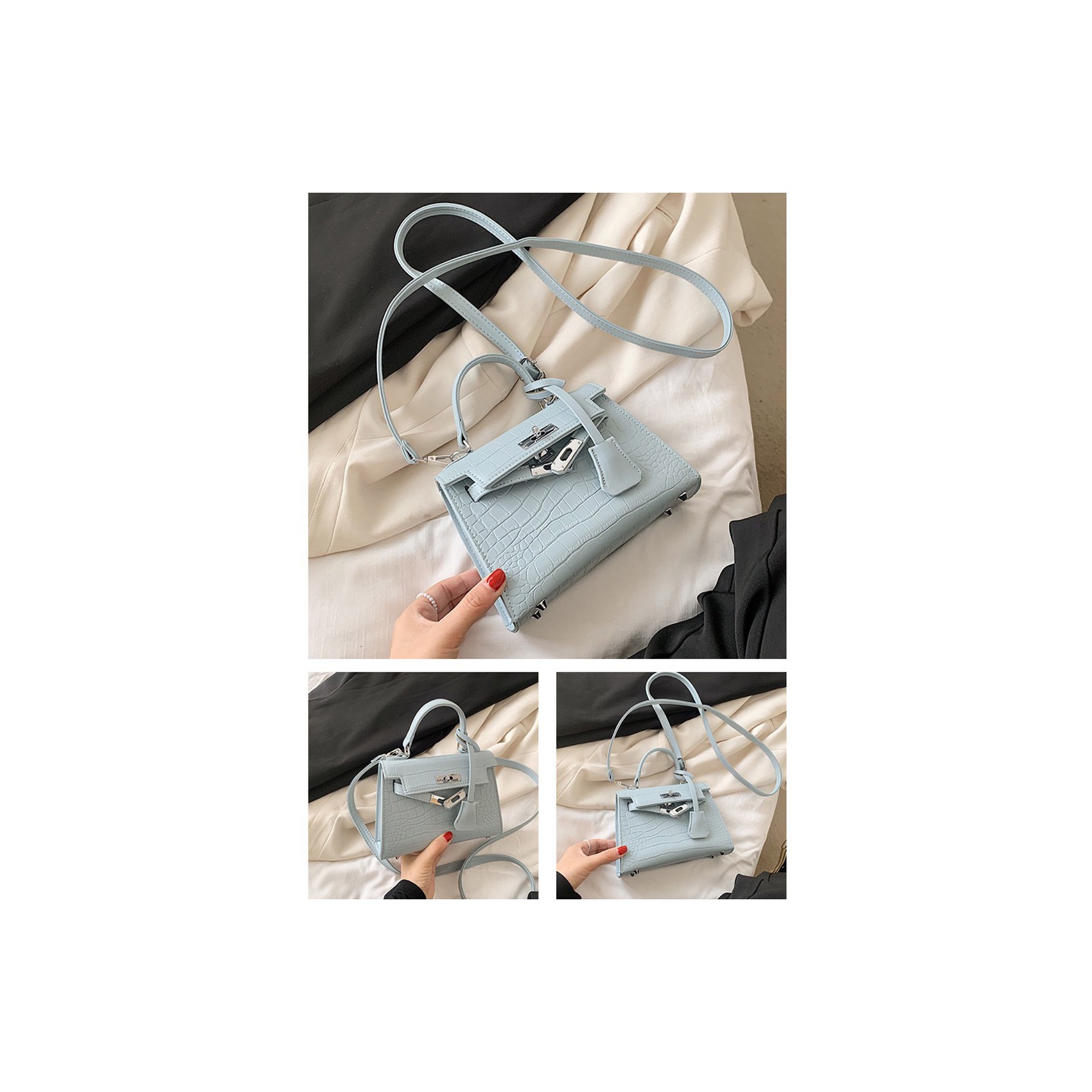 Жіноча сумка Cristal сіро-блакитна