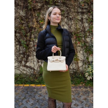 Жіноча шкіряна сумка Brigitte 20 молочна фото