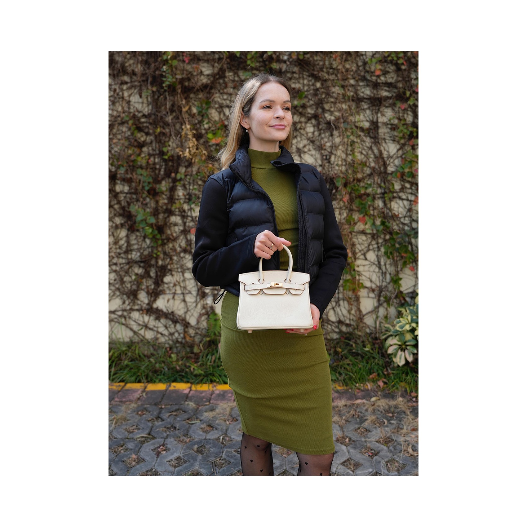 Женская кожаная сумка Brigitte 20 молочная