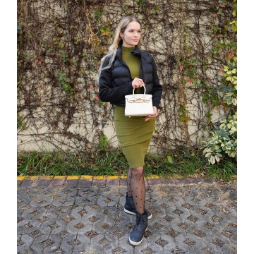 Жіноча шкіряна сумка Brigitte 20 молочна фото