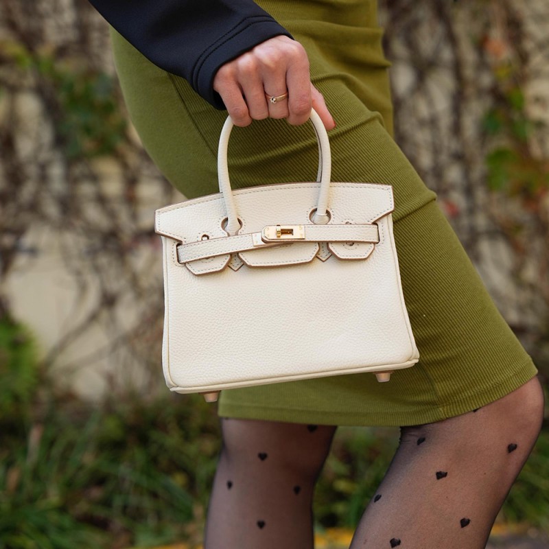 Женская кожаная сумка Brigitte 20 молочная - 1 фото