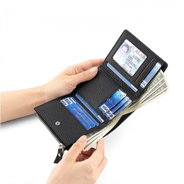 Жіночий шкіряний гаманець Margie чорний фото