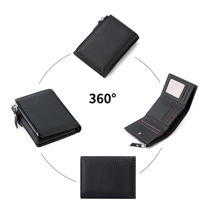 Женский кожаный кошелек Margie черный - 6 фото