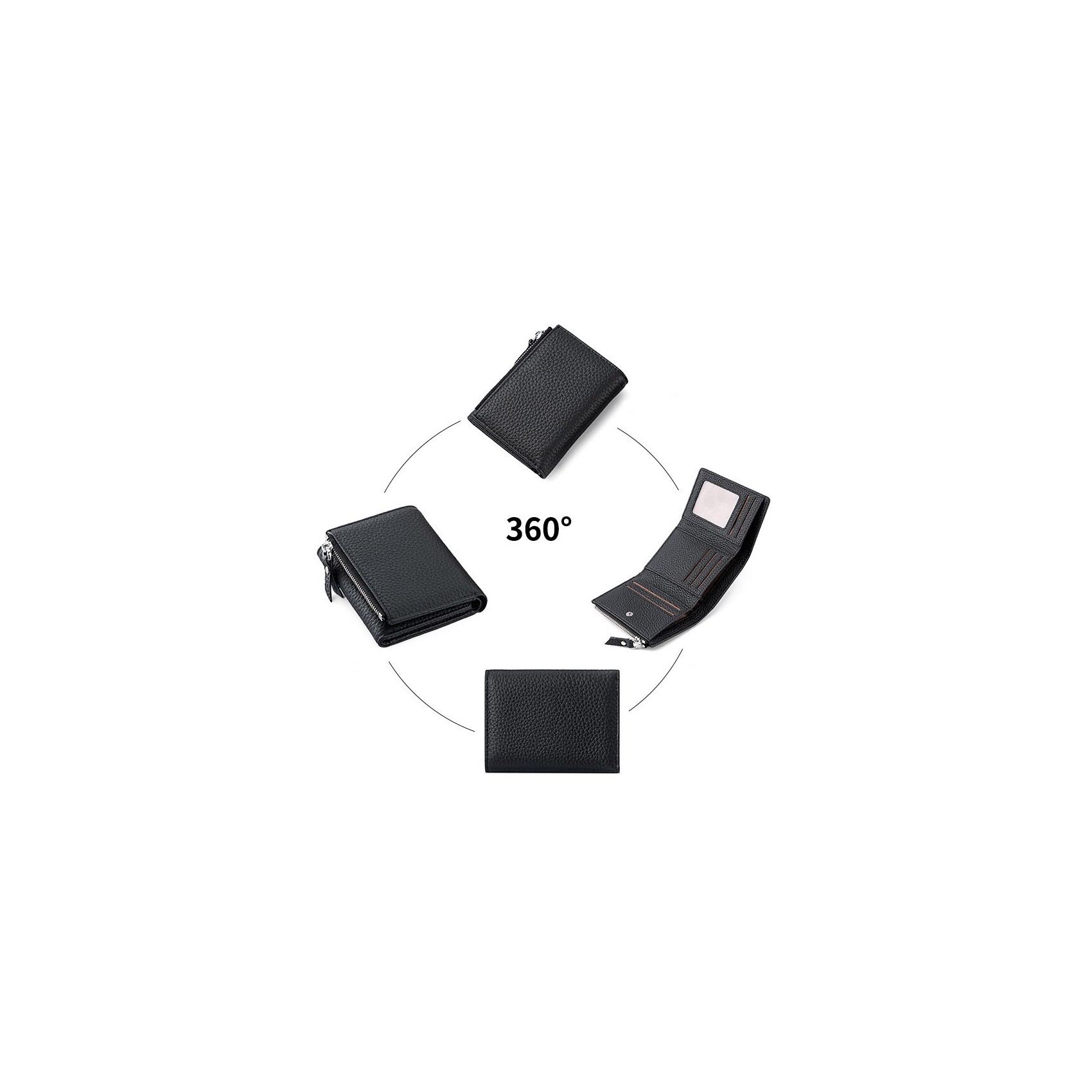 Жіночий шкіряний гаманець Margie чорний