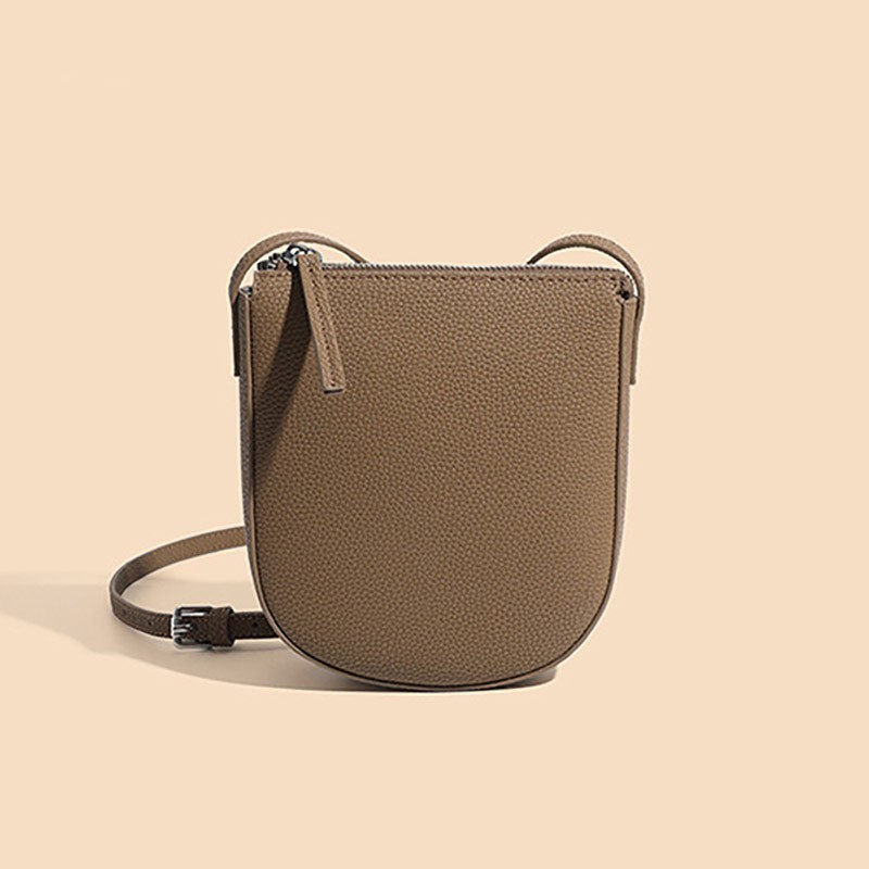 Женская кожаная сумка через плечо Cheryl коричневая