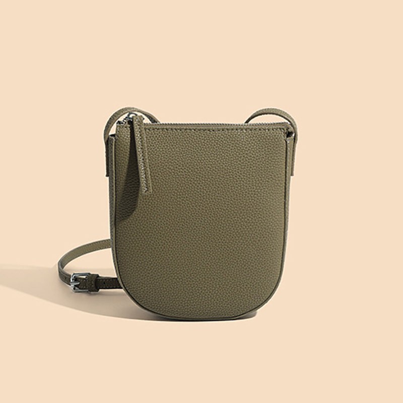 Женская кожаная сумка через плечо Cheryl фисташковая