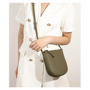 Жіноча шкіряна сумка через плече Cheryl фісташкова