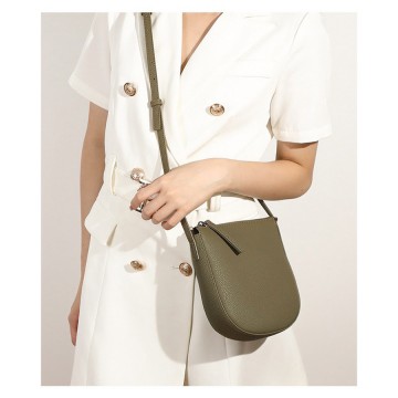 Жіноча шкіряна сумка через плече Cheryl фісташкова фото