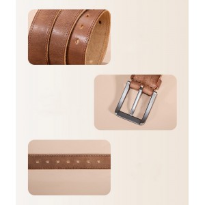 Мужской кожаный ремень Broadway светло-коричневый