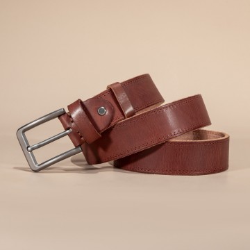 Мужской кожаный ремень Broadway коричневый фото