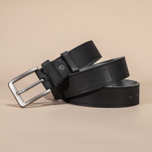 Мужской кожаный ремень Broadway черный