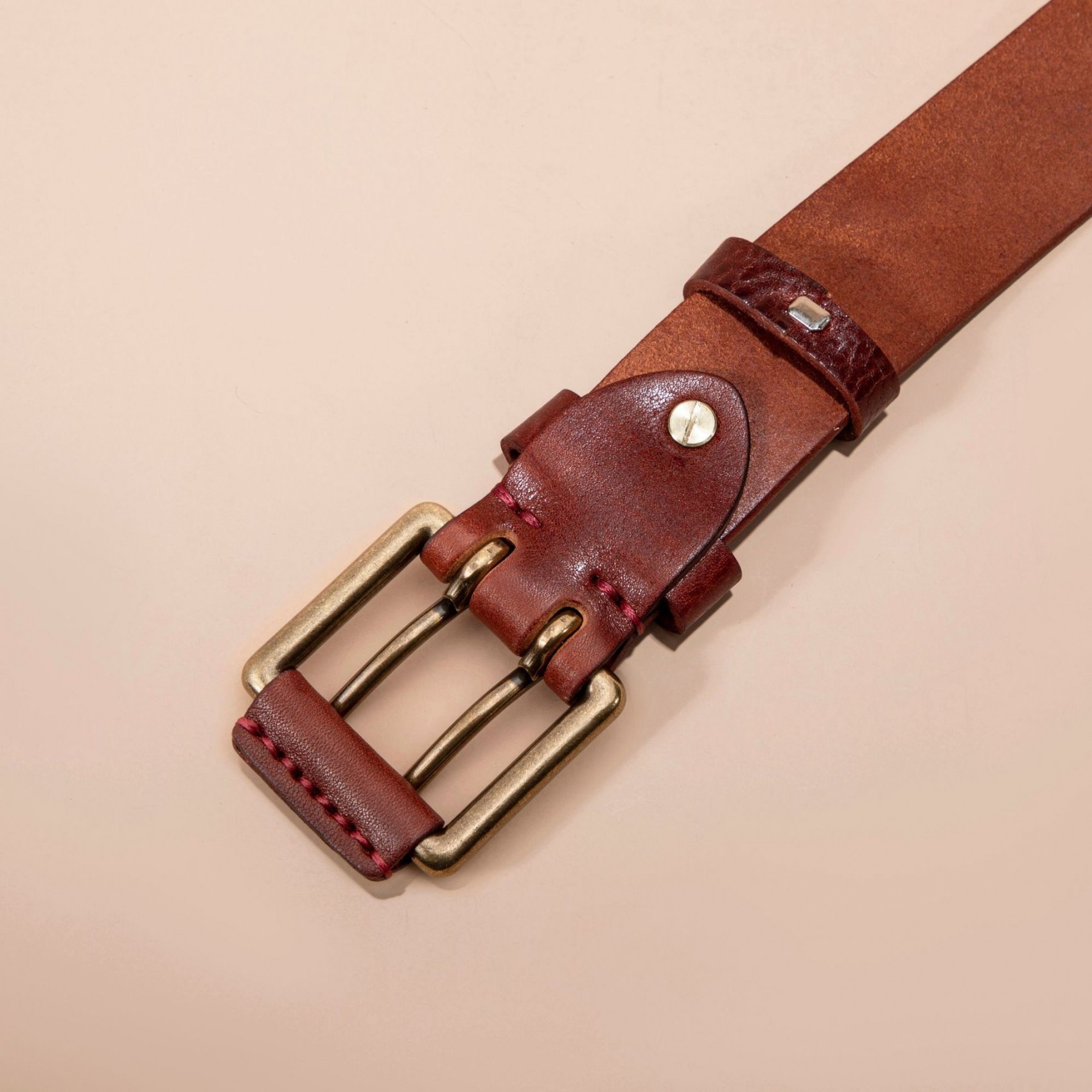 Мужской кожаный ремень Western коричневый