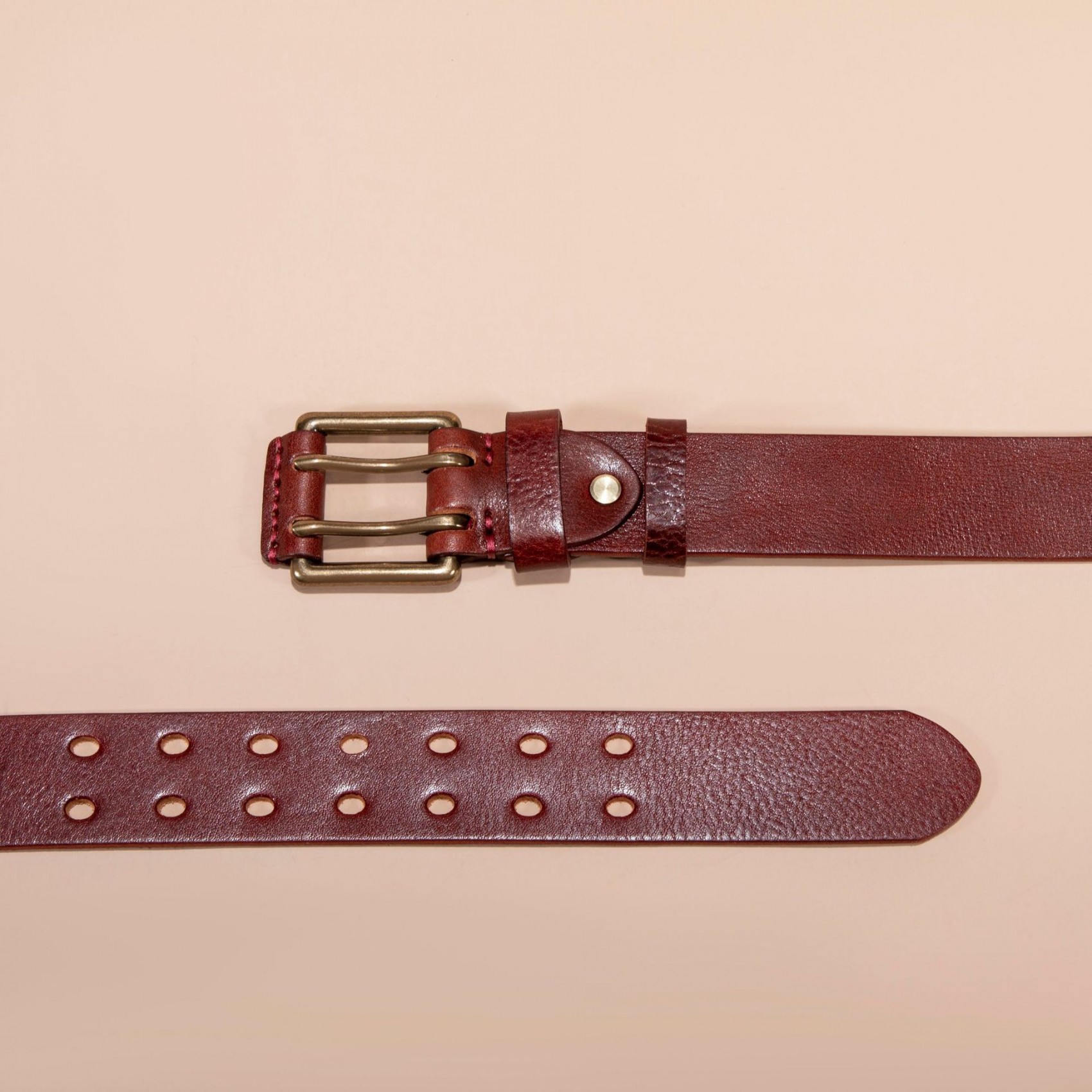 Чоловічий шкіряний ремінь Western коричневий