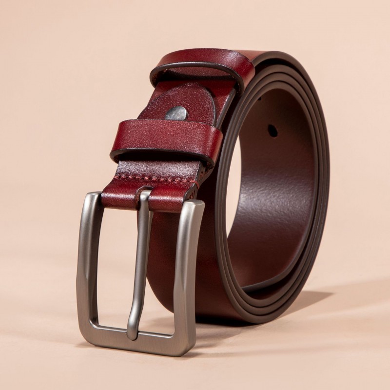 Мужской кожаный ремень Boston коричневый фото