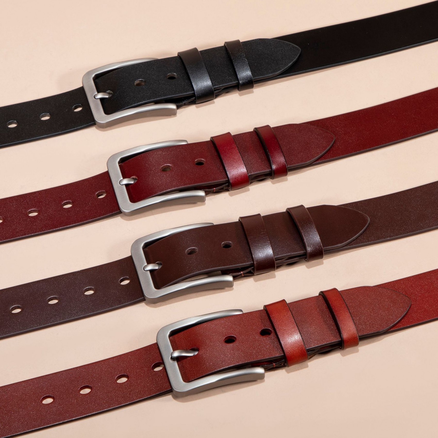 Чоловічий шкіряний ремінь Boston коричневий