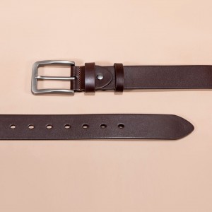 Мужской кожаный ремень Boston темно-коричневый