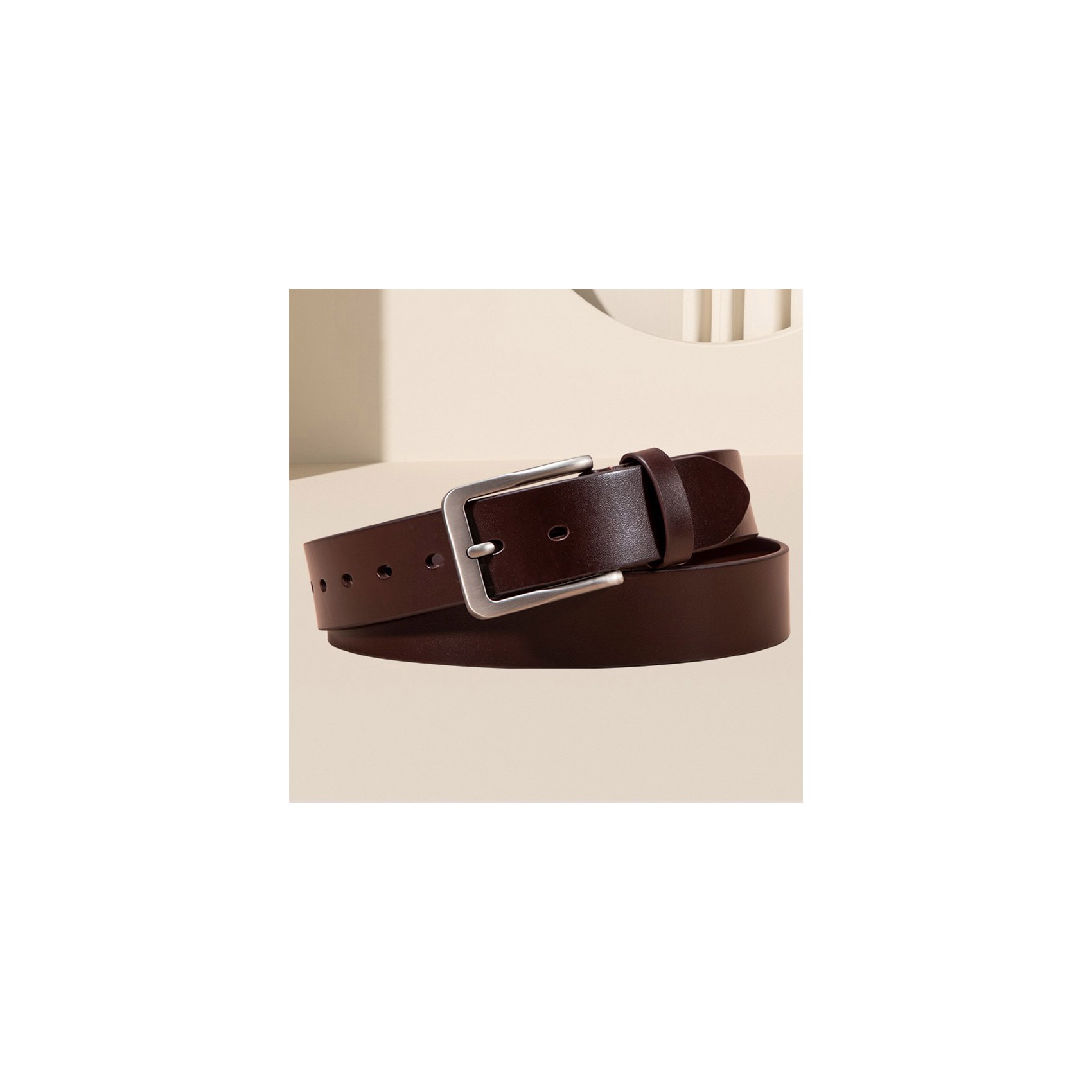 Мужской кожаный ремень Boston темно-коричневый