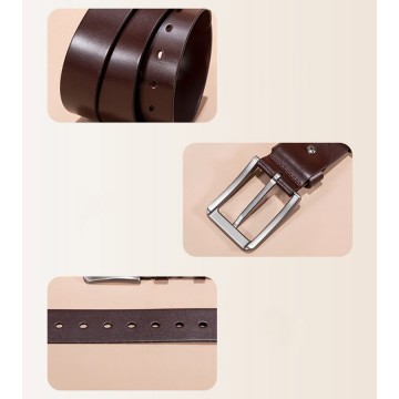 Мужской кожаный ремень Boston темно-коричневый фото